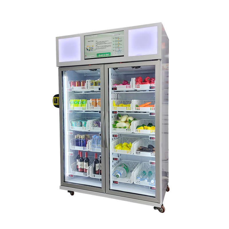 snack and drink vending machine with cooling system in the office